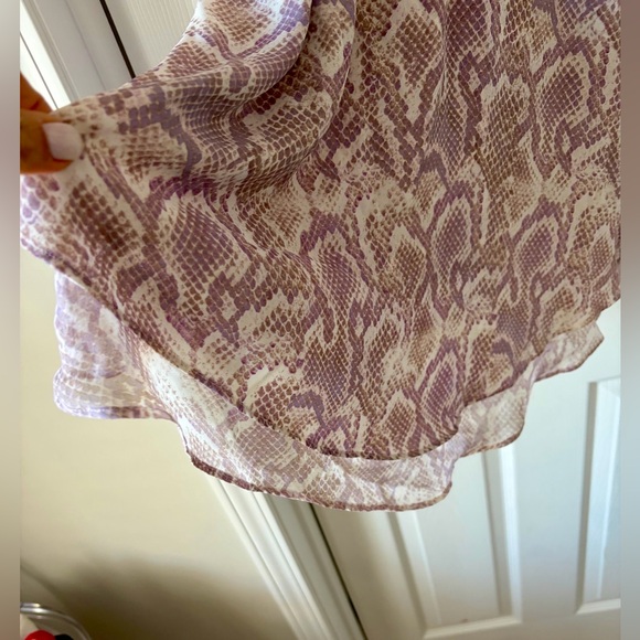 White House Black Market Lavender Snake Print Dress - Picture 3 of 3